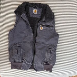 Carhartt Blue/Charcoal Fleece-Lined Vest Wildwood